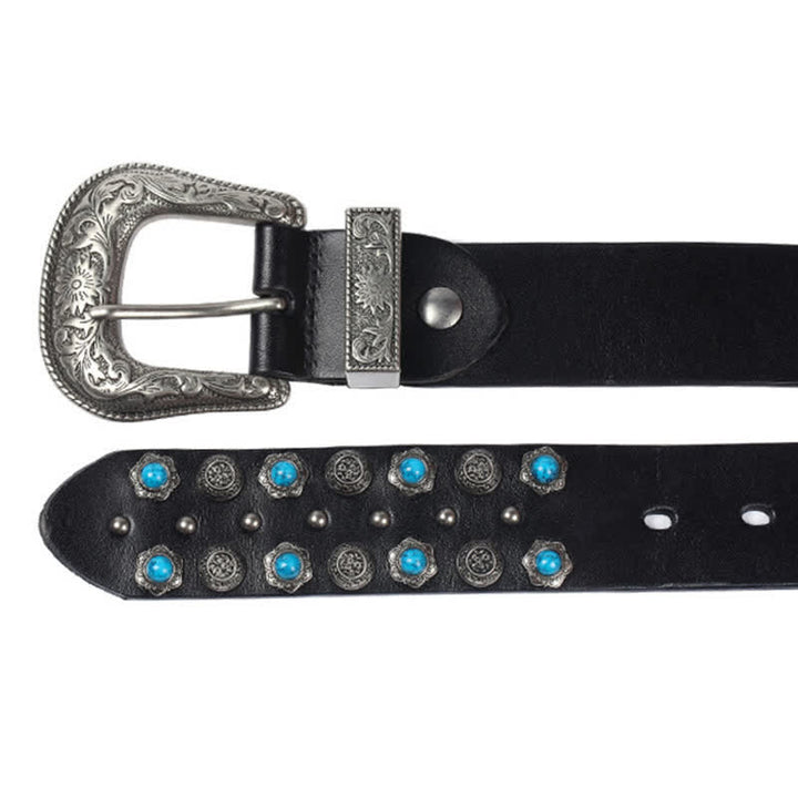 Unisex Luxurious Imitation Turquoise Accents Belt - image 8