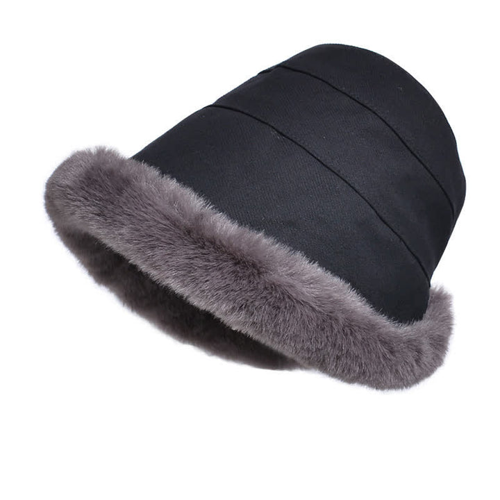 Women's Thickened Warm Plush Brim Bucket Hat - image 4