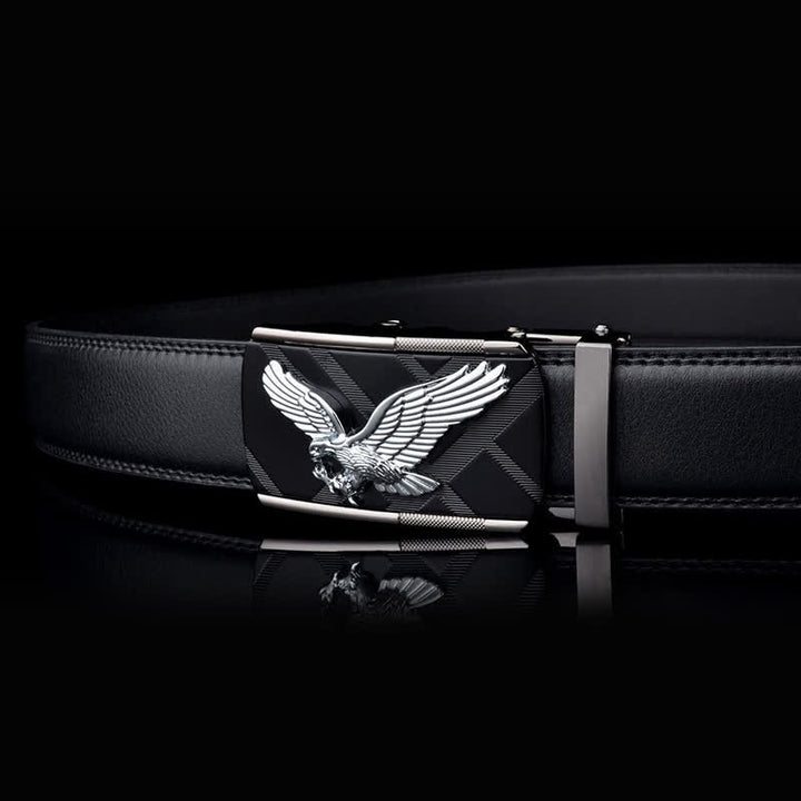 Men's Animal Eagle Automatic Buckle Leather Belt - image 9