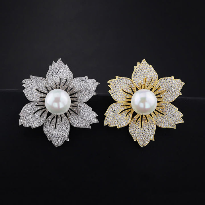 Women's Bright Pearl Luxury Bauhinia Brooch - image 4