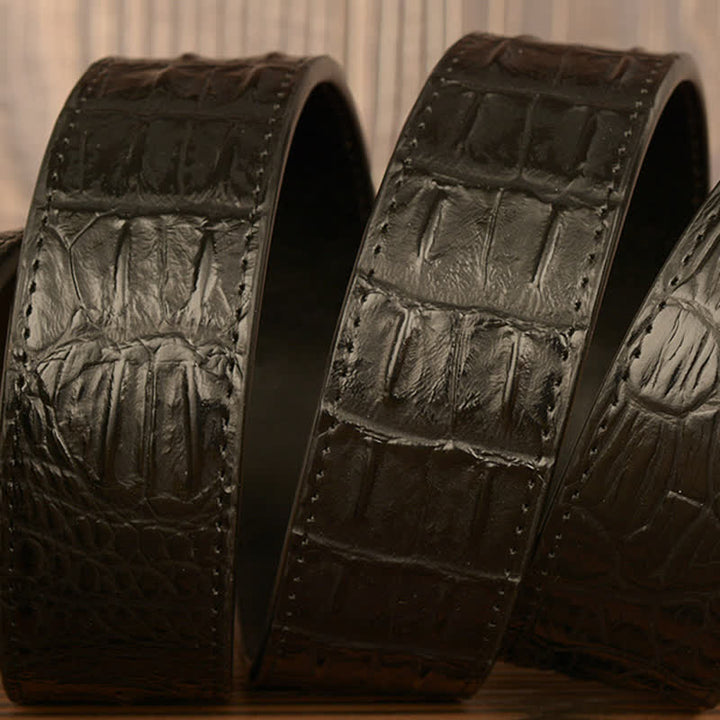 Men's Wild Goat Alligator Pattern Leather Belt - image 9