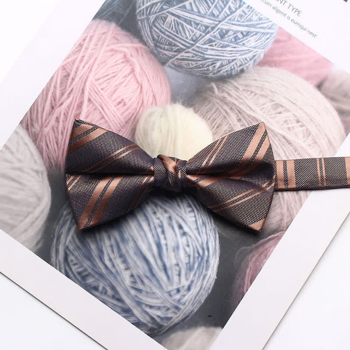 Men's Antique Yarn-dyed Jacquard Bow Tie - # 11 - image 14