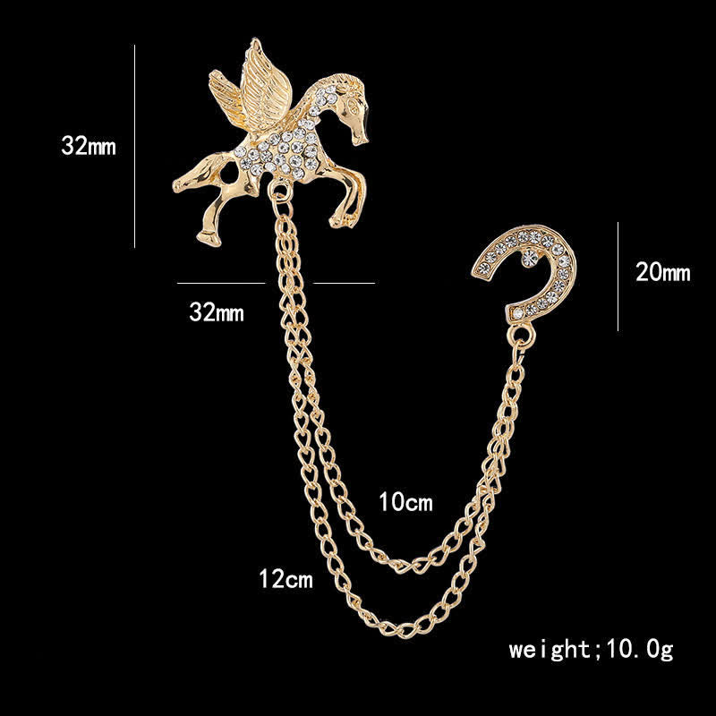Men's Vintage Pegasus Tassel Brooch - image 3