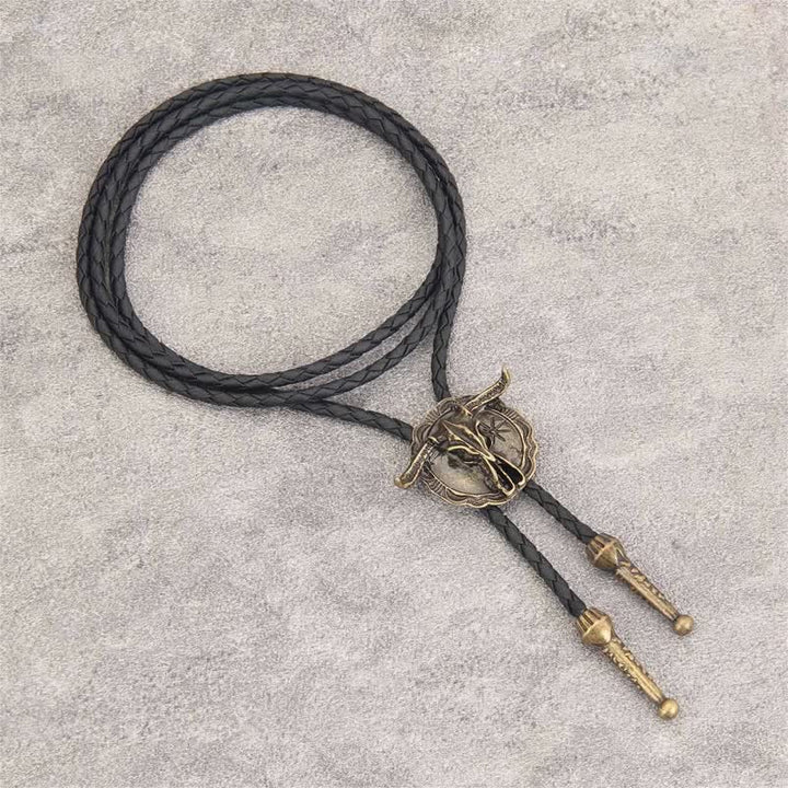 Wild Western Rodeo Bull Head Bolo Tie - image 12