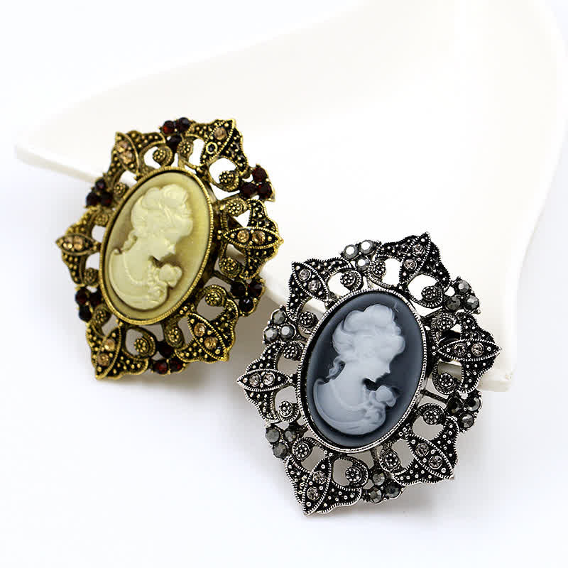 Women's Classic Cameo Victorian Brooch - image 1