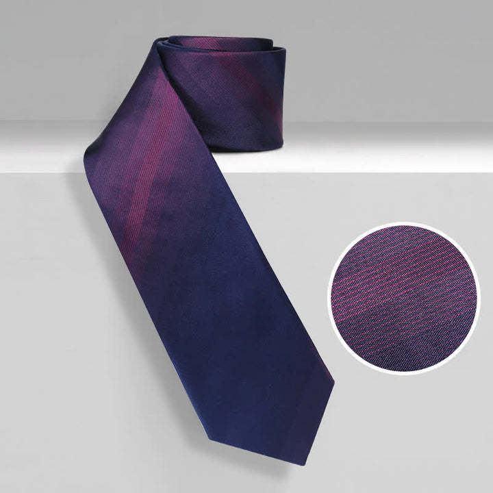 Men's Mulberry Silk Gradient Purple Necktie - image 2