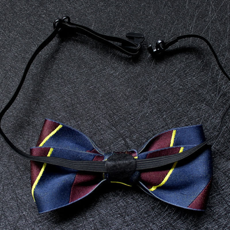 Men's Abstract Pattern Double Layers Bow Tie - image 23