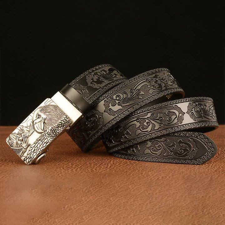 Men's Landscape Animal Eagle Leather Belt - image 17