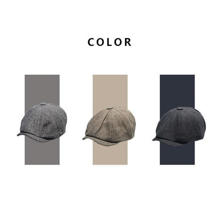 Men's Gentleman Herringbone Pattern Octagonal Beret Cap - image 4