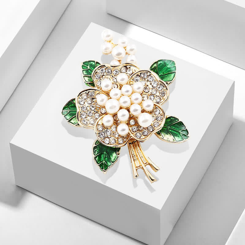 Women's Pearl Stamens Floral Brooch - Flower - image 0