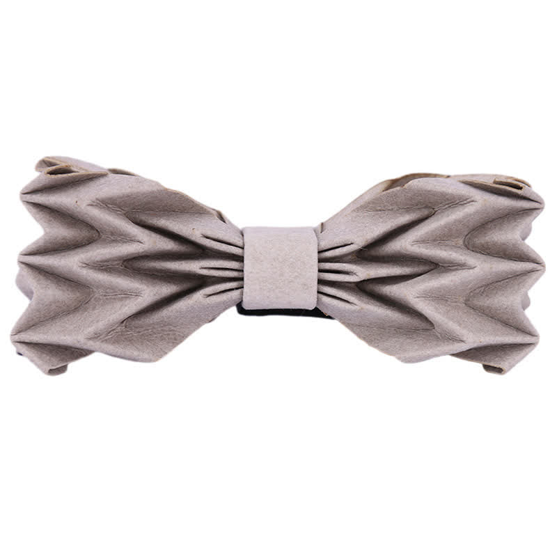 Men's Creative Environmental Kraft Paper Bow Tie - Gray - image 19