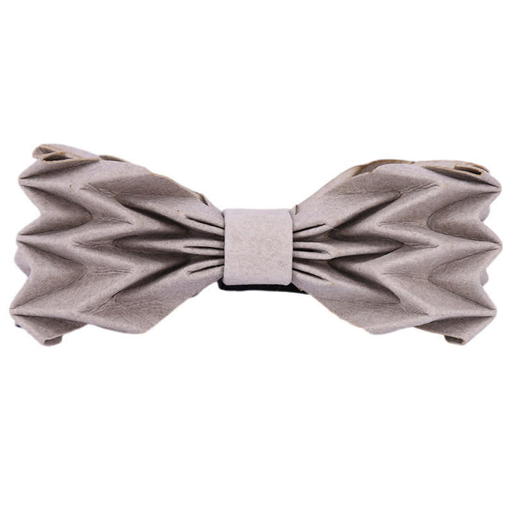 Men's Creative Environmental Kraft Paper Bow Tie - Gray - image 19