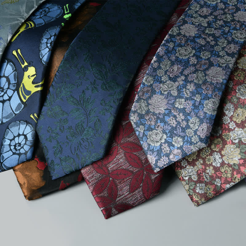 MidnightBlue Men's Novelty Leaves Botanical Necktie - image 2