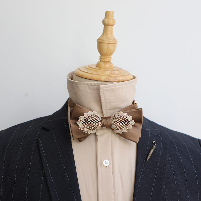 Men's Elegant Flower Lace Bow Tie - image 14