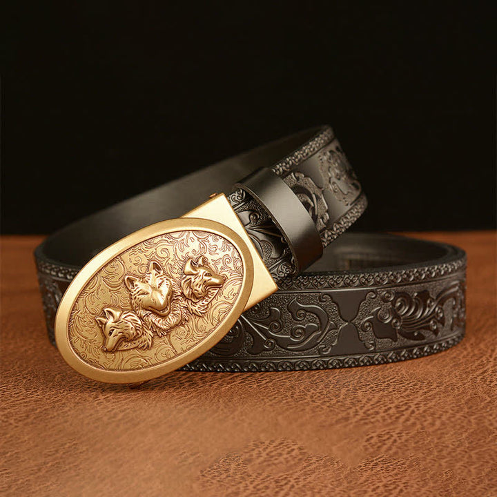 Men's Legend Of Hungry Wolves Leather Belt - image 10