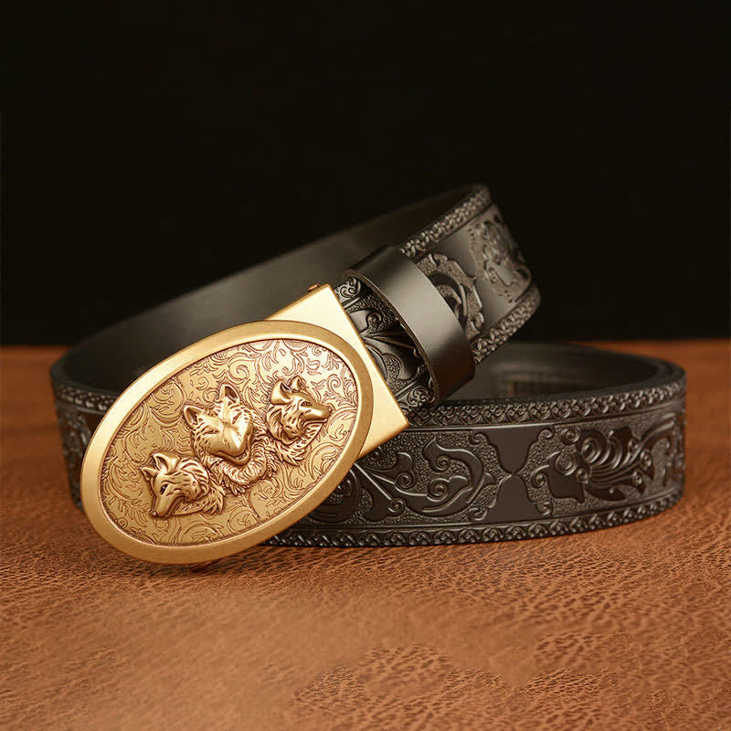 Men's Legend Of Hungry Wolves Leather Belt - image 10