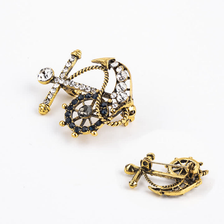 Men's Helmsman Navy Anchor Brooch - image 6