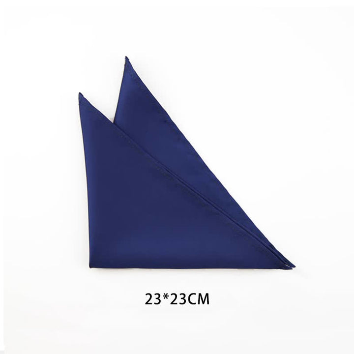 Men's Elegant Chain Bow Tie Pocket Square - Navy - Pocket Square - image 6