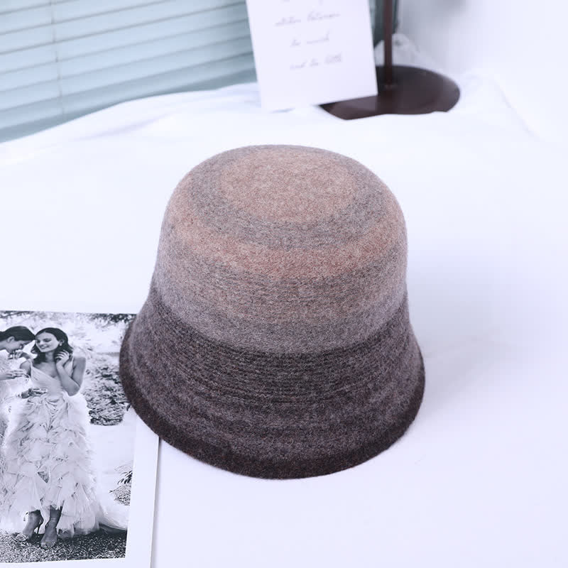 Women's Multicolored Stripes Color Block Bucket Hat