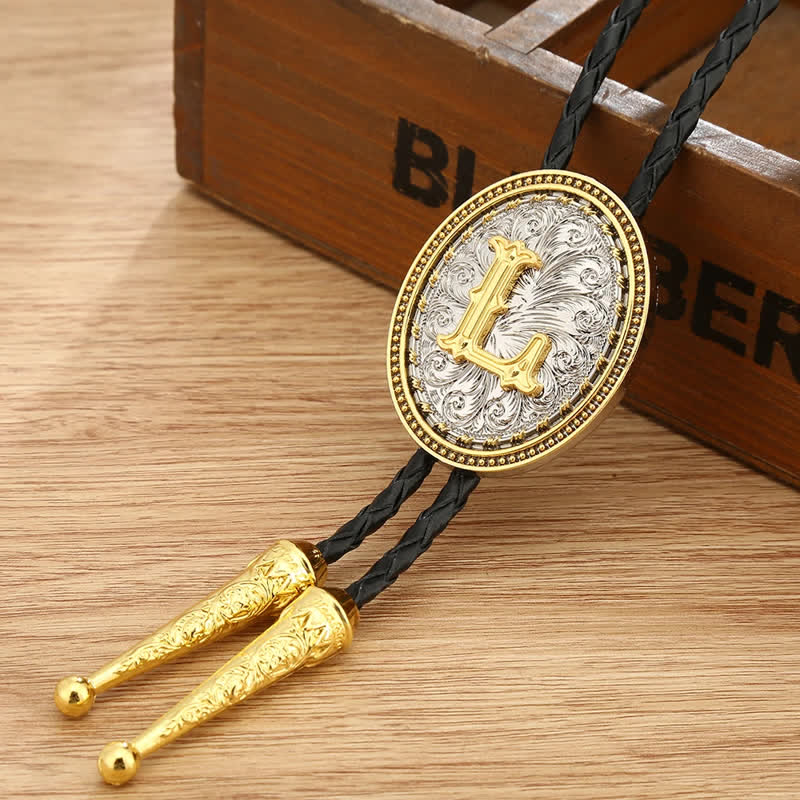 Western Cowboy Shirt Accessory Alphabet A To Z Bolo Tie - L - image 15