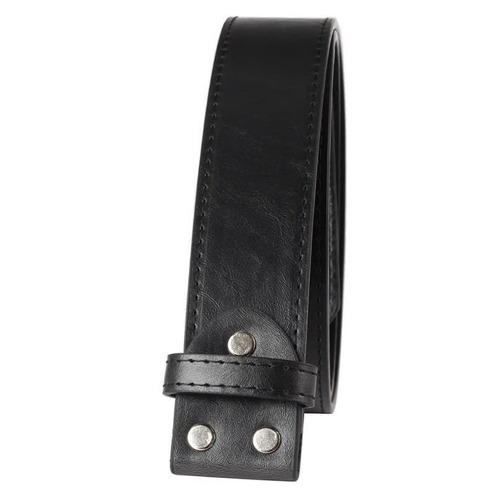 Men's DIY Turquoise Wood Bead Bull Buckle Leather Belt - image 5