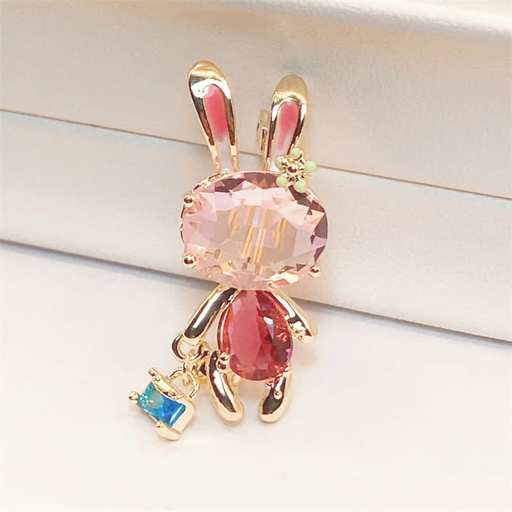 Women's Pink Bunny Little Rabbit Brooch - image 3