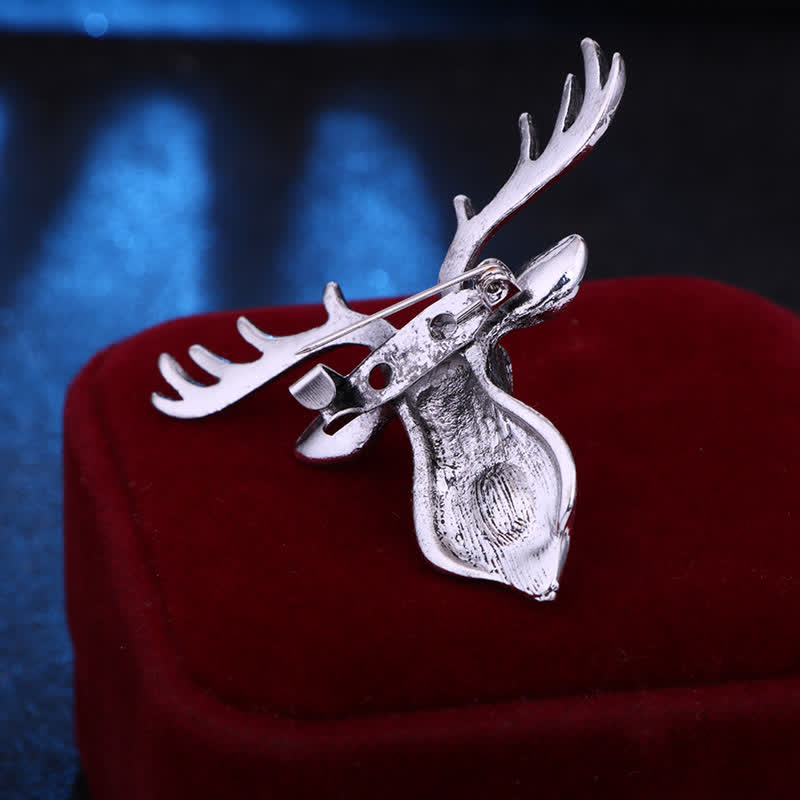 Men's Majestic Blue Gem Deer Brooch - image 7