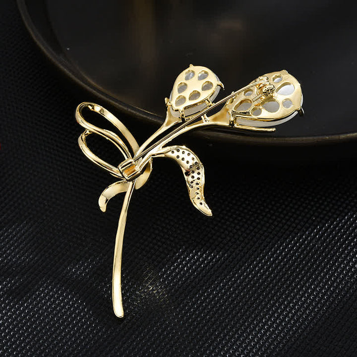 Women's Exquisite Tulip Pearl Brooch - image 2