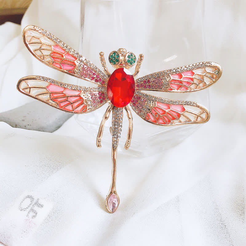 Women's Luxurious Palace Dragonfly Rhinestone Brooch - image 4