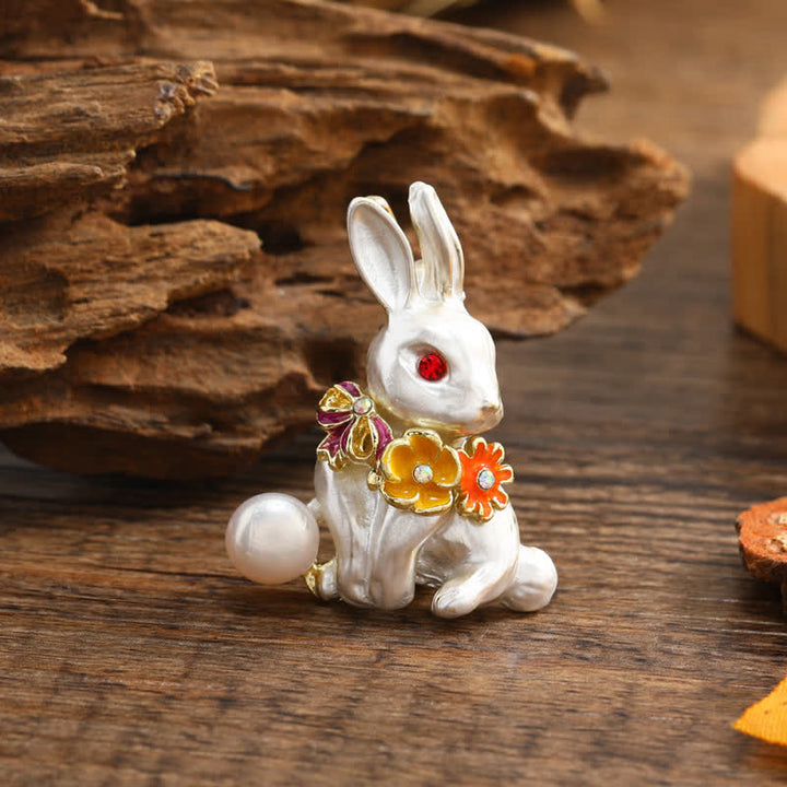 Women's Grazioso Peacock Fringe Brooch - Foot Pearl - image 1