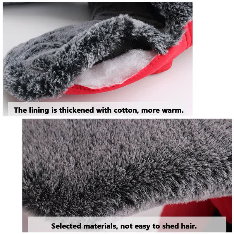 Unisex Outdooor Aviator Cap Faux Fur Trapper Hat Set - image 10