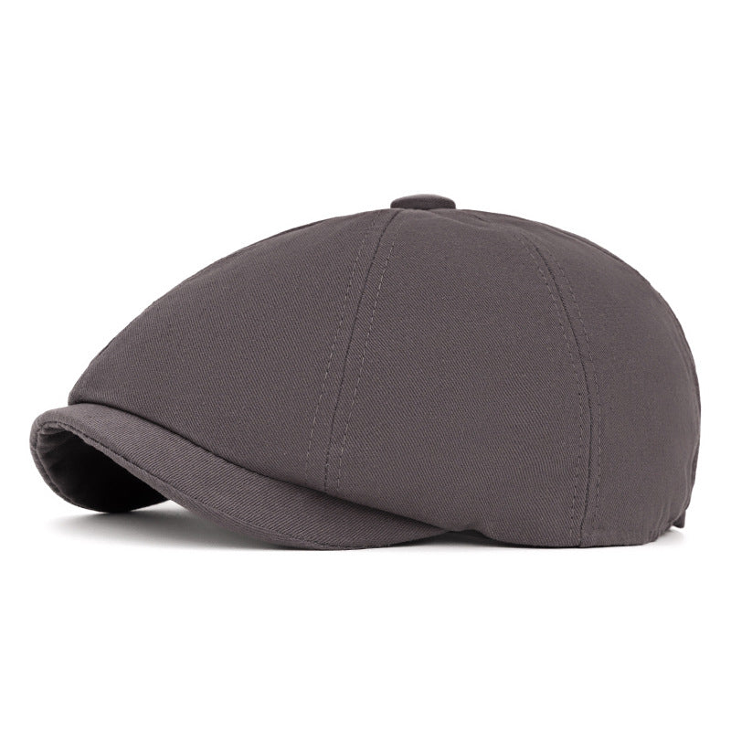 Spring & Summer British Retro Octagonal Hat Beret - Grey - Adjustable (22 1/2"-24") - image 12