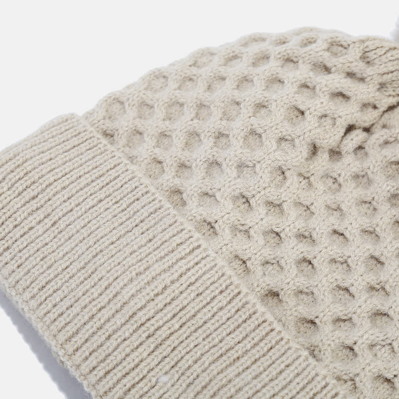 3Pcs Women's Criss Cross Knit Hat Scarf Gloves Set - image 5