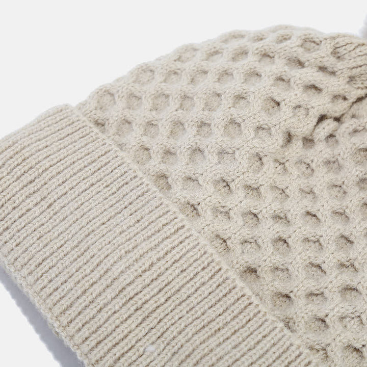 3Pcs Women's Criss Cross Knit Hat Scarf Gloves Set - image 5