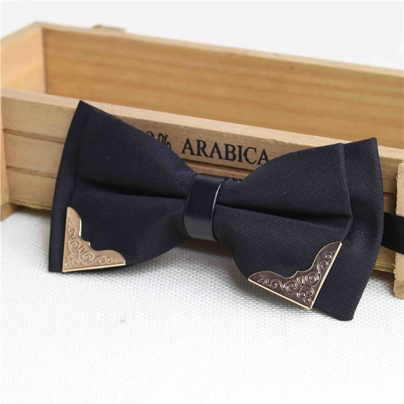 Men's Classic Metal Gold Bow Tie - image 2