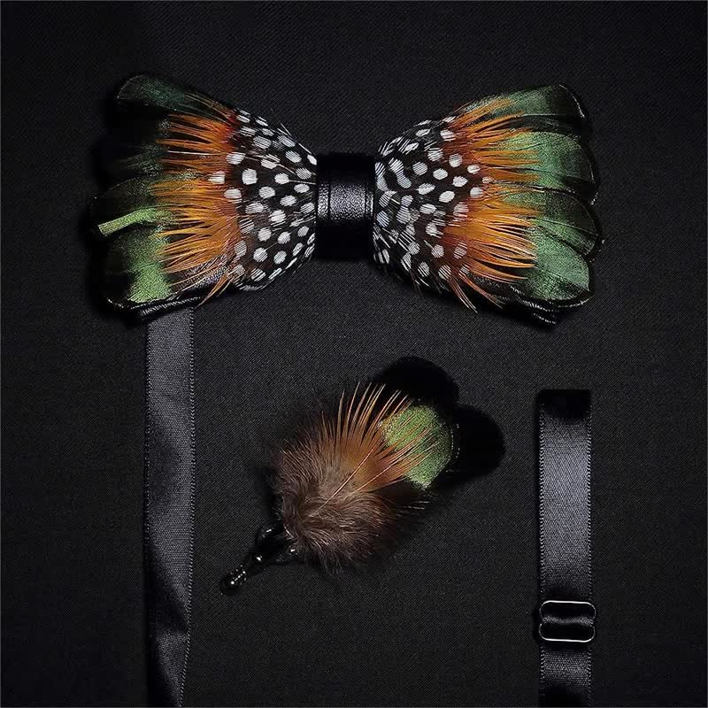 Green Classic Feather Bow Tie Collection Bundle - image 7