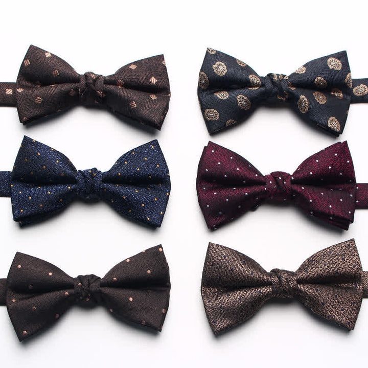 Men's Antique Yarn-dyed Jacquard Bow Tie - image 2