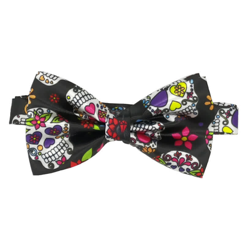 Men's Halloween Blood Splattered Skull Bow Tie - Style #3 - image 3