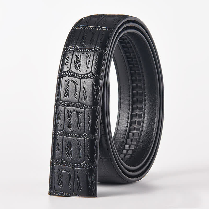 Men's DIY Tiger Head Automatic Buckle Leather Belt - Tiger - Black Snake Pattern Belt (40) - image 7