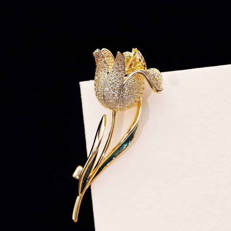 Women's Deep Love Tulip Brooch - Yellow - image 7