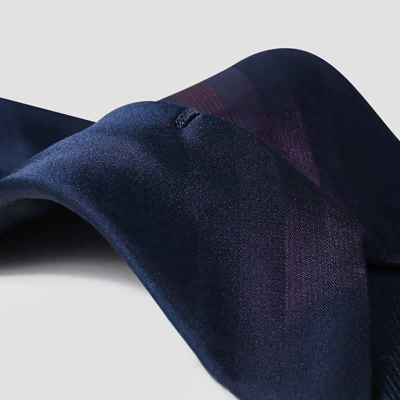 Men's Mulberry Silk Gradient Purple Necktie - image 4