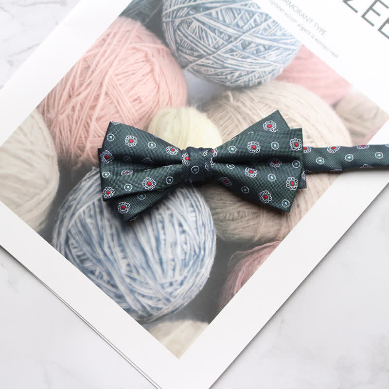 Men's Multi Styles Floral Printed Prom Bow Tie - # 6 - image 9