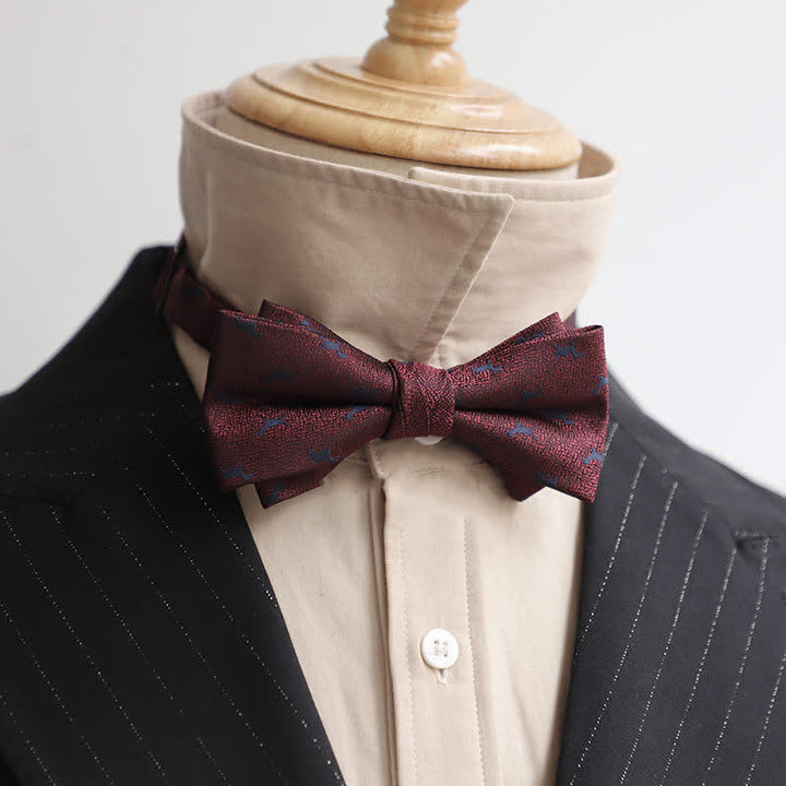 Men's Burgundy Series Gentleman Bow Tie - Style #12 - image 24