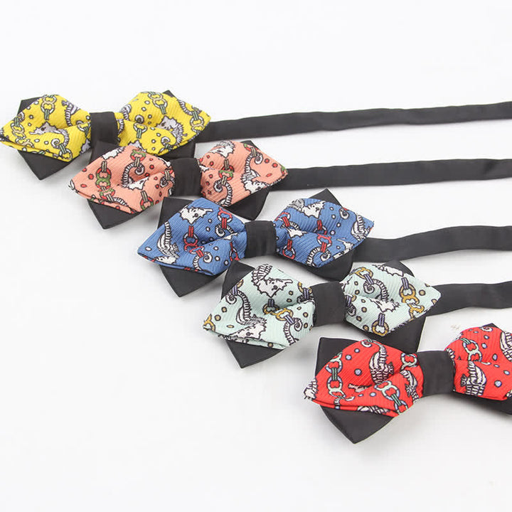 Men's Cartoon Sea Horse Pointy Bow Tie - image 1