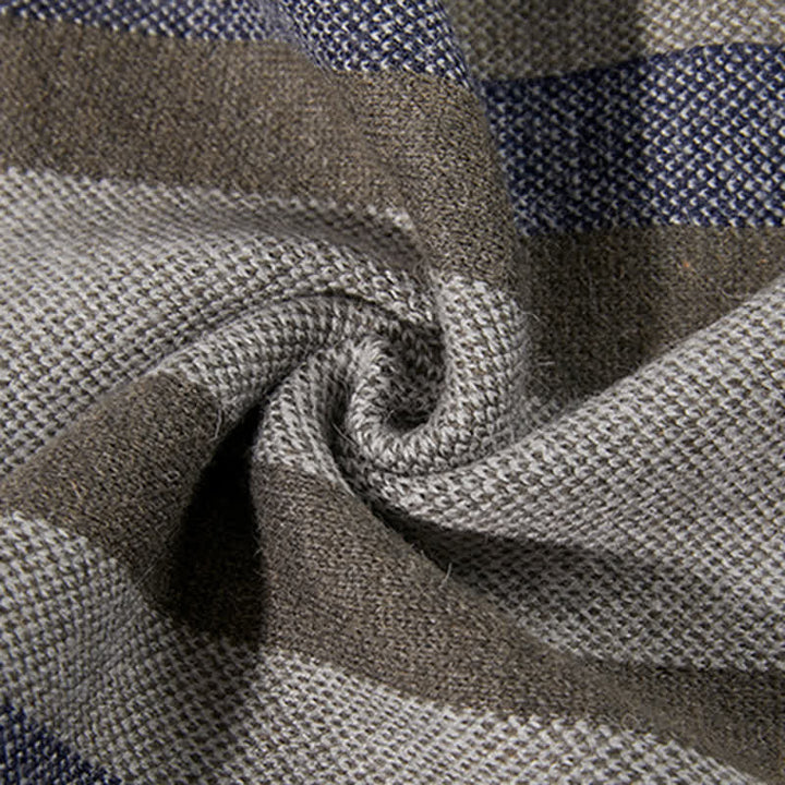 Men's Winter Classical Warm Plaid Stripe Scarf - image 10
