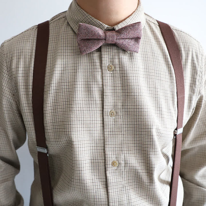 Men's Simple Tweed Wool Blend Bow Tie - image 1