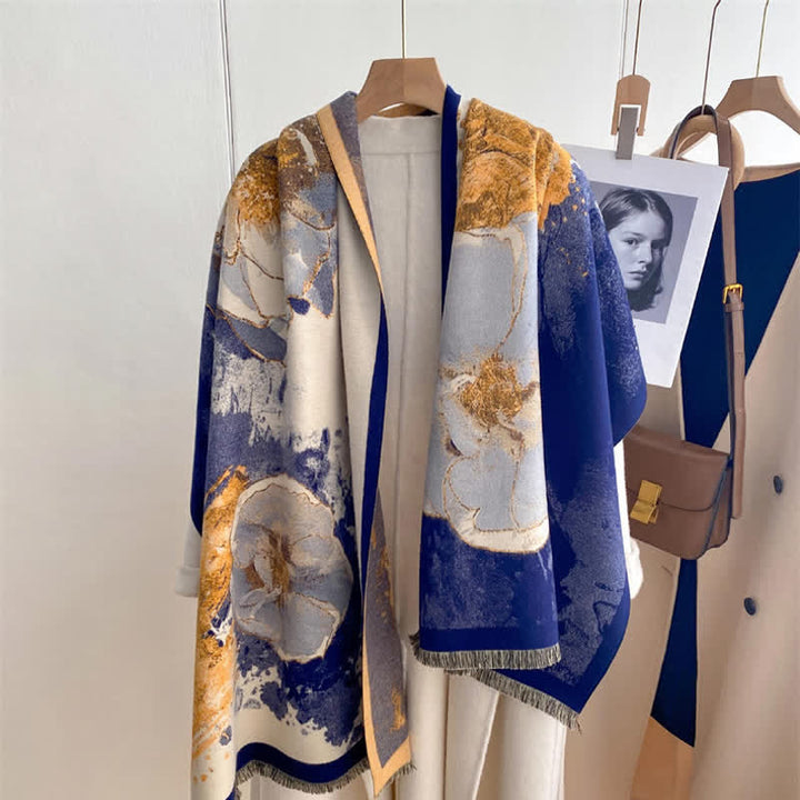 Women's Magnificent Scene Oil Painting Thickened Scarf - image 17