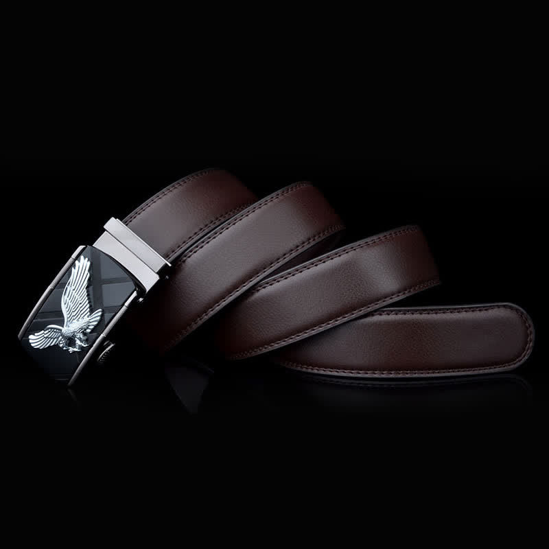 Men's Animal Eagle Automatic Buckle Leather Belt - image 2