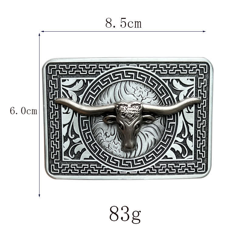 Men's DIY  Weatern Buckle Leather Belt - image 2