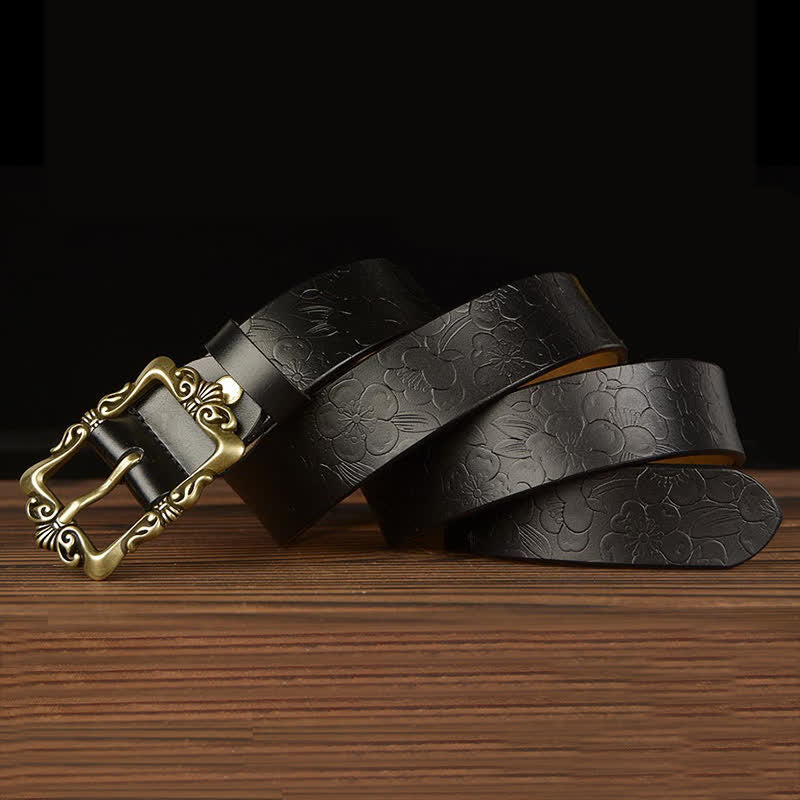 Women's Retro Floral Decorative Leather Belt - image 11